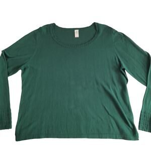 Aventura Green Organic Cotton Sweater XXL NWOT Lightweight Ecofriendly Natural